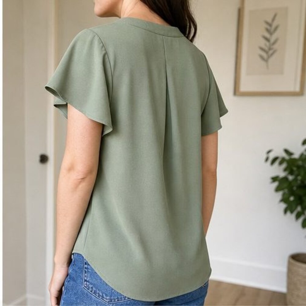 Sage V Neck Top - Picture 3 of 6